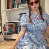 Gingham Babydoll Coquette Dress