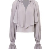 SPOII UNOSA Clair de Romance Ruffle Sleeve Blouse