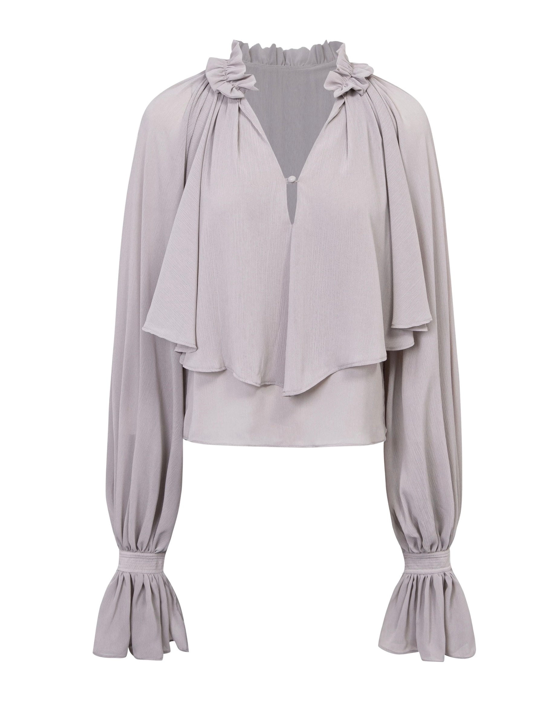 SPOII UNOSA Clair de Romance Ruffle Sleeve Blouse