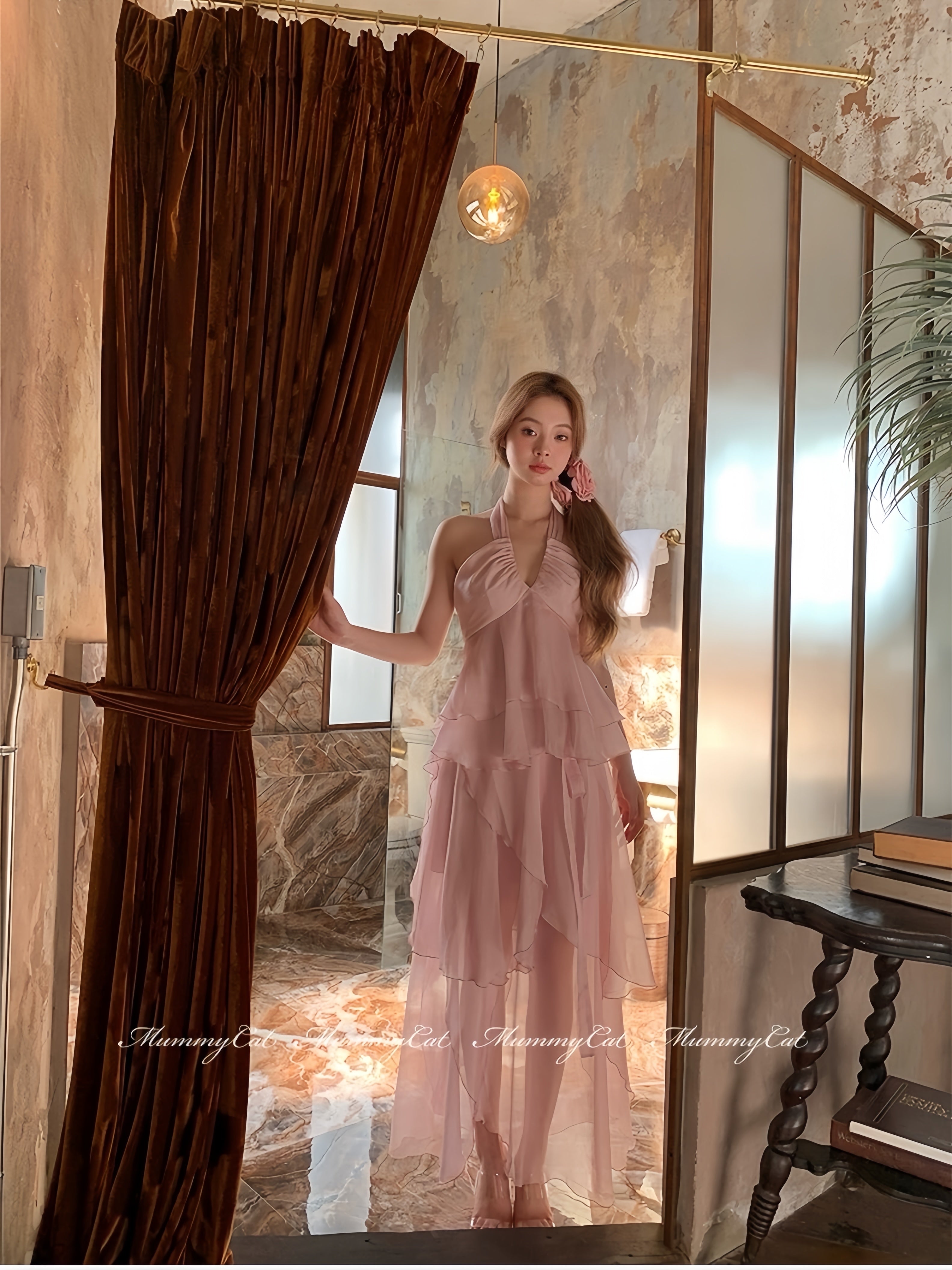 Get trendy with [Mummy Cat] Spring Sakura Rimantic Dress Set -  available at Peiliee Shop. Grab yours for $62 today!