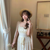 Vintage Babylon Pearly White Midi Dress