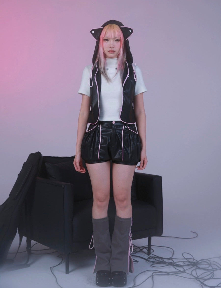 Get trendy with [Evil tooth] Punk Leather Pumpkin Pants - Shirts & Tops available at Peiliee Shop. Grab yours for $42 today!