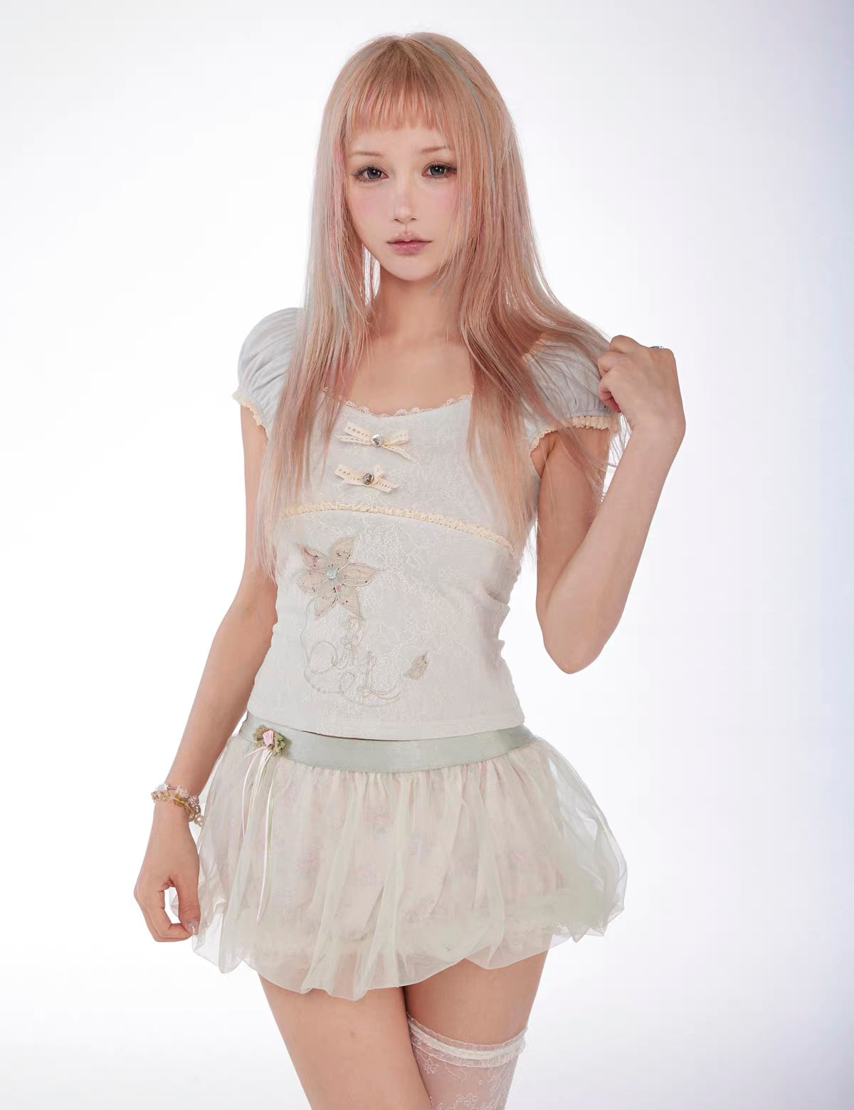 Rose Island Jellyfish Bubble Very Very Short Mini Skirt