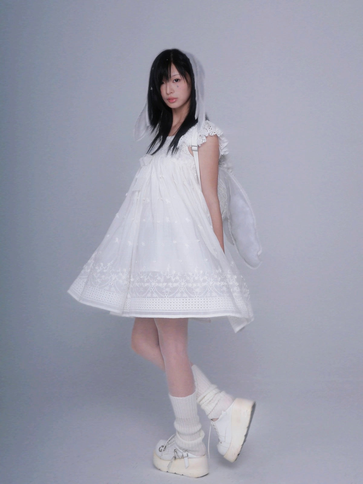 Get trendy with Angel Energy Cotton Mini Dress - Dress available at Peiliee Shop. Grab yours for $56 today!