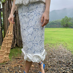 Get trendy with [SPOII UNOSA] Pearly Mermaid Midi Skirt -  available at Peiliee Shop. Grab yours for $65 today!