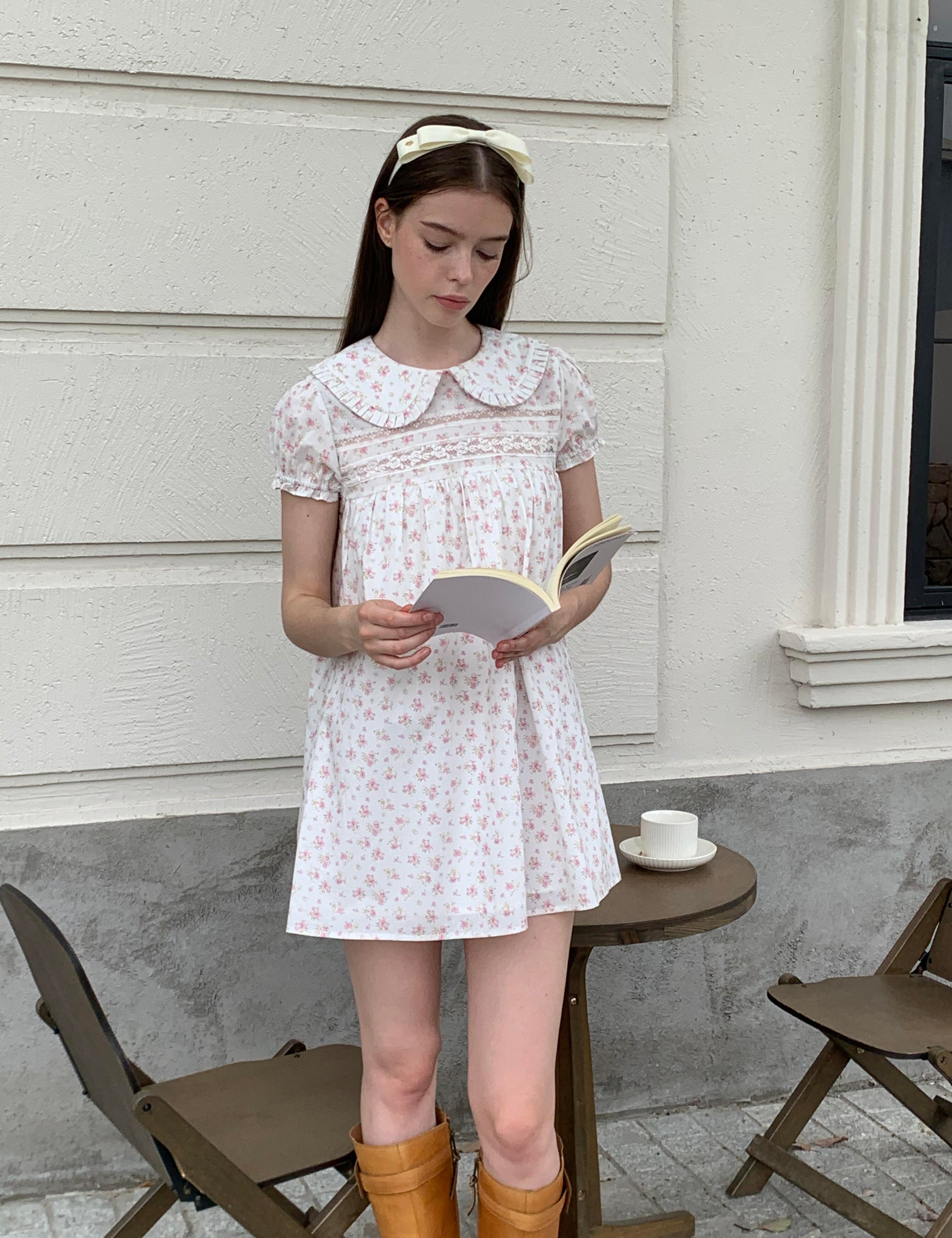 MineBeThyVers Angel In My Garden Babydoll Floral Mini Dress