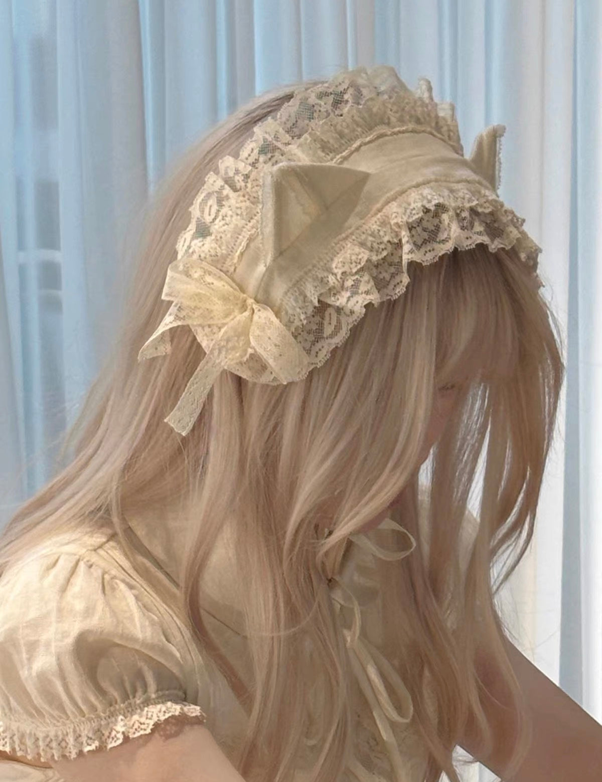 [Limited Edition] KittenClaw Vintage Lace Cat Ear Headdress