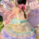 [Peiliee Atelier] Rainbow Fairytale Dreamland Mini Dress