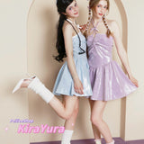 [Valentines Day Sale 2026] KiraYura Dolls Party Glitter Mini Dress
