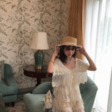 Rose Candy Summer Rose Cottage Vintage Lace Shawl
