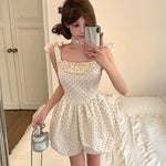 Get trendy with [Leonie] Polka Dot Doll Mini Dress - Clothing available at Peiliee Shop. Grab yours for $39 today!