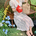 Get trendy with Holiday in south France vintage style floral midi dress - Dresses available at Peiliee Shop. Grab yours for $36.80 today!