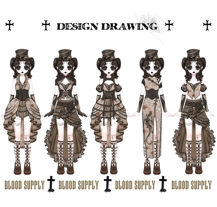 Get trendy with [Blood Supply] Dragon Era steampunk short Cake mini Skirt - Skirt available at Peiliee Shop. Grab yours for $55 today!