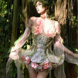 [Blood Supply] Forest Spirit • The Flower Goddess Corset Set
