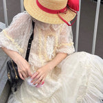 Get trendy with [August Unicorn]Yellow Polka Dot Semi-Sheer Victorian Blouse - Dresses available at Peiliee Shop. Grab yours for $72 today!