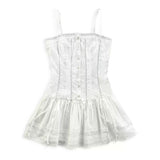 Get trendy with [Pacific Position] I Swear She’s An Angel - Mother Shell Button Cotton Dress - Dress available at Peiliee Shop. Grab yours for $75 today!