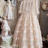 Sublunary Fake Heart Silk Dress Gown Set