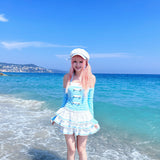 Evil Tooth Sailor Girl Halter Dress Set Pink