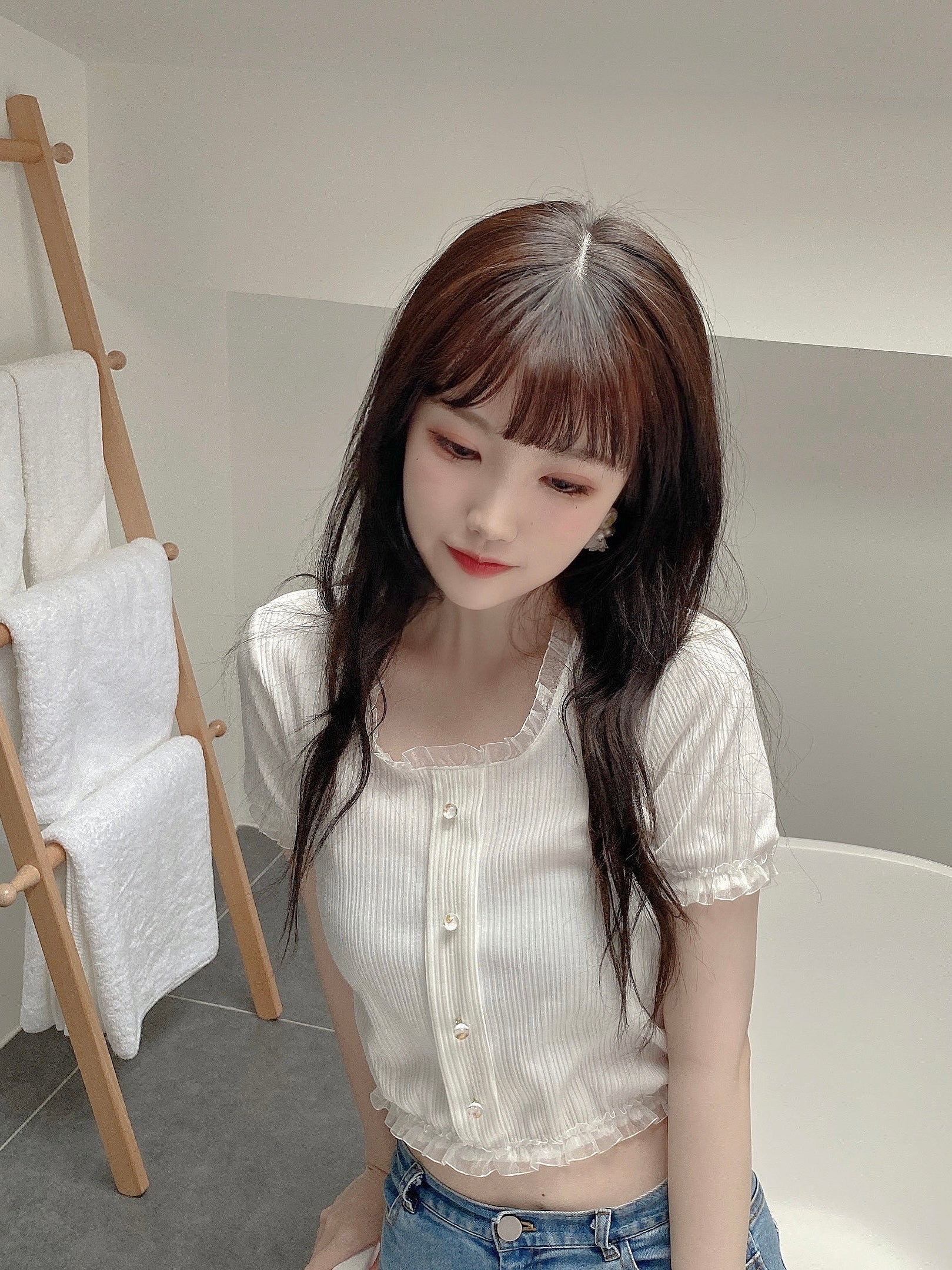 Get trendy with [SALE] Ice creamy crop top shirt - Dresses available at Peiliee Shop. Grab yours for $14 today!