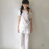 SicAstra Flower Diary Floral Off-shoulder Shirt