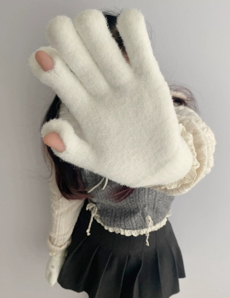Get trendy with Soft Bunny Wonderland Faux Wool Gloves - Gloves available at Peiliee Shop. Grab yours for $12 today!