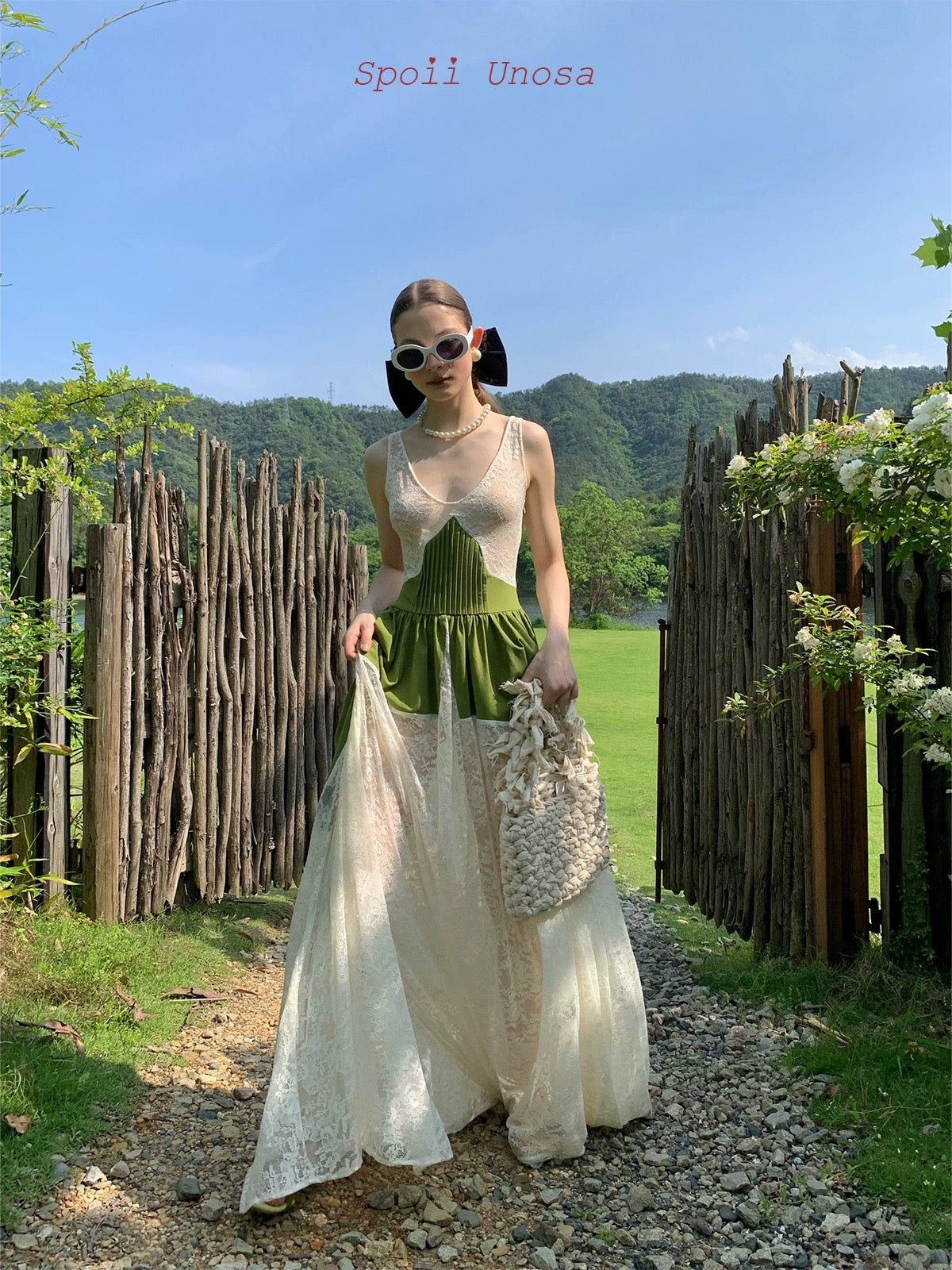 Get trendy with [SPOII UNOSA] Cottage Fairy Tale Lace Dress Holiday Dress Gown -  available at Peiliee Shop. Grab yours for $86 today!