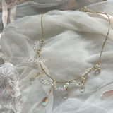 Get trendy with [Sweden] Angel Shell Princess Style Handmade Crystal Necklace -  available at Peiliee Shop. Grab yours for $28 today!