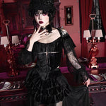 Get trendy with [Blood Supply] Halloween Lantern Lace Top - Clothing available at Peiliee Shop. Grab yours for $42 today!