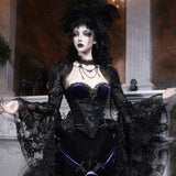 Blood Supply Moon Funeral Beaded Lace Cape