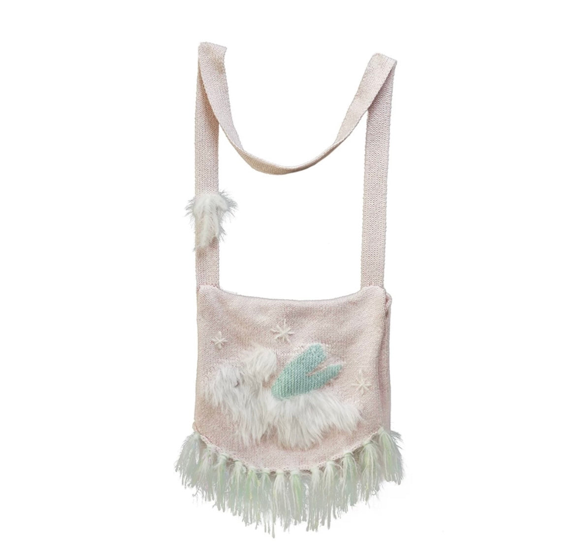 Get trendy with [Rose Island] Bunny Elf Crossbody Bag -  available at Peiliee Shop. Grab yours for $38 today!