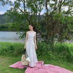 Get trendy with [SPOII UNOSA] Fleur De Saint Tropez Polka Dress MIDI Dress Gown -  available at Peiliee Shop. Grab yours for $78 today!
