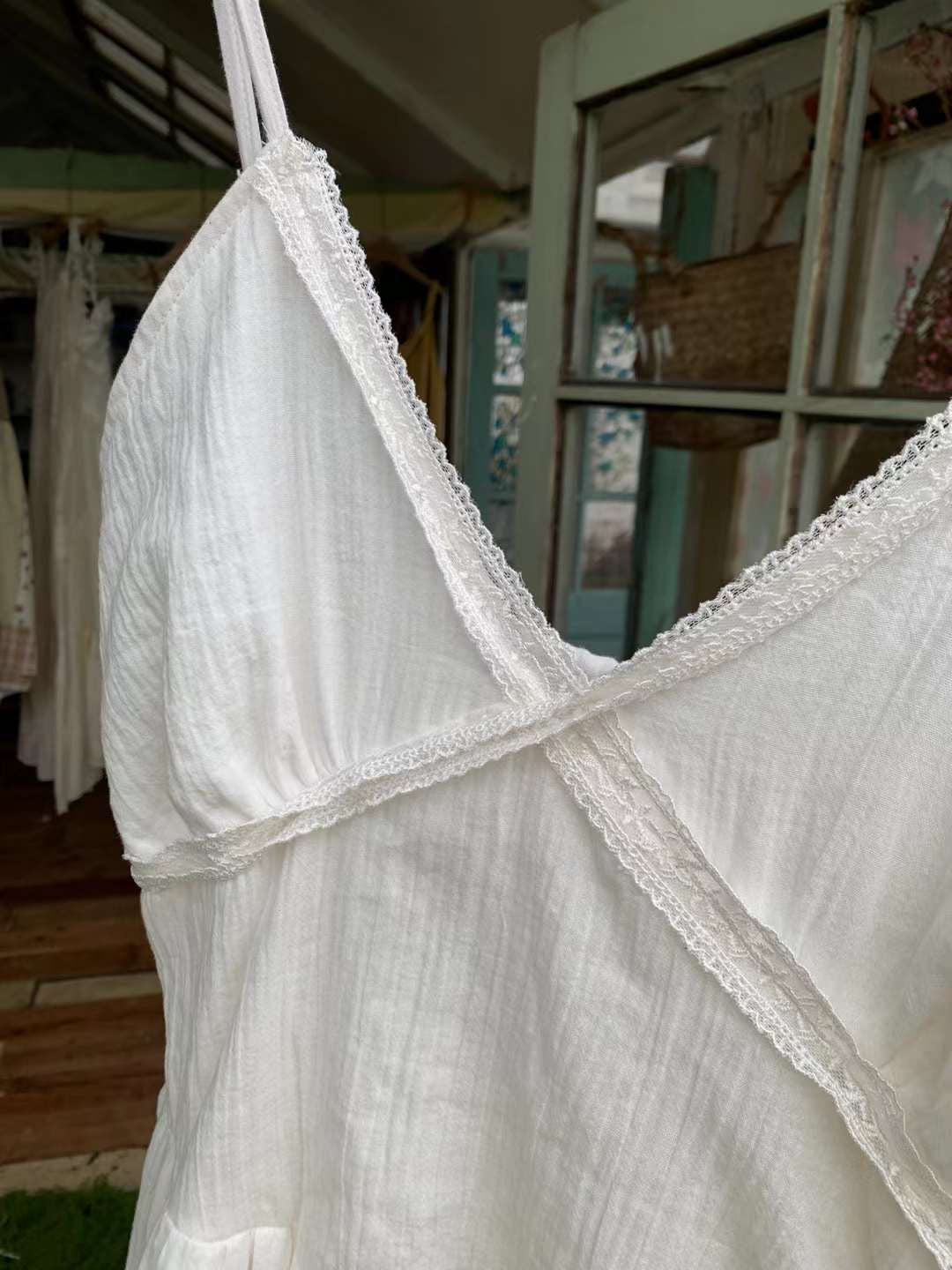 Get trendy with [Tailor Made] Pure Romance Handmade Cotton Dress -  available at Peiliee Shop. Grab yours for $89 today!