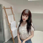 Get trendy with [SALE] Ice creamy crop top shirt - Dresses available at Peiliee Shop. Grab yours for $14 today!