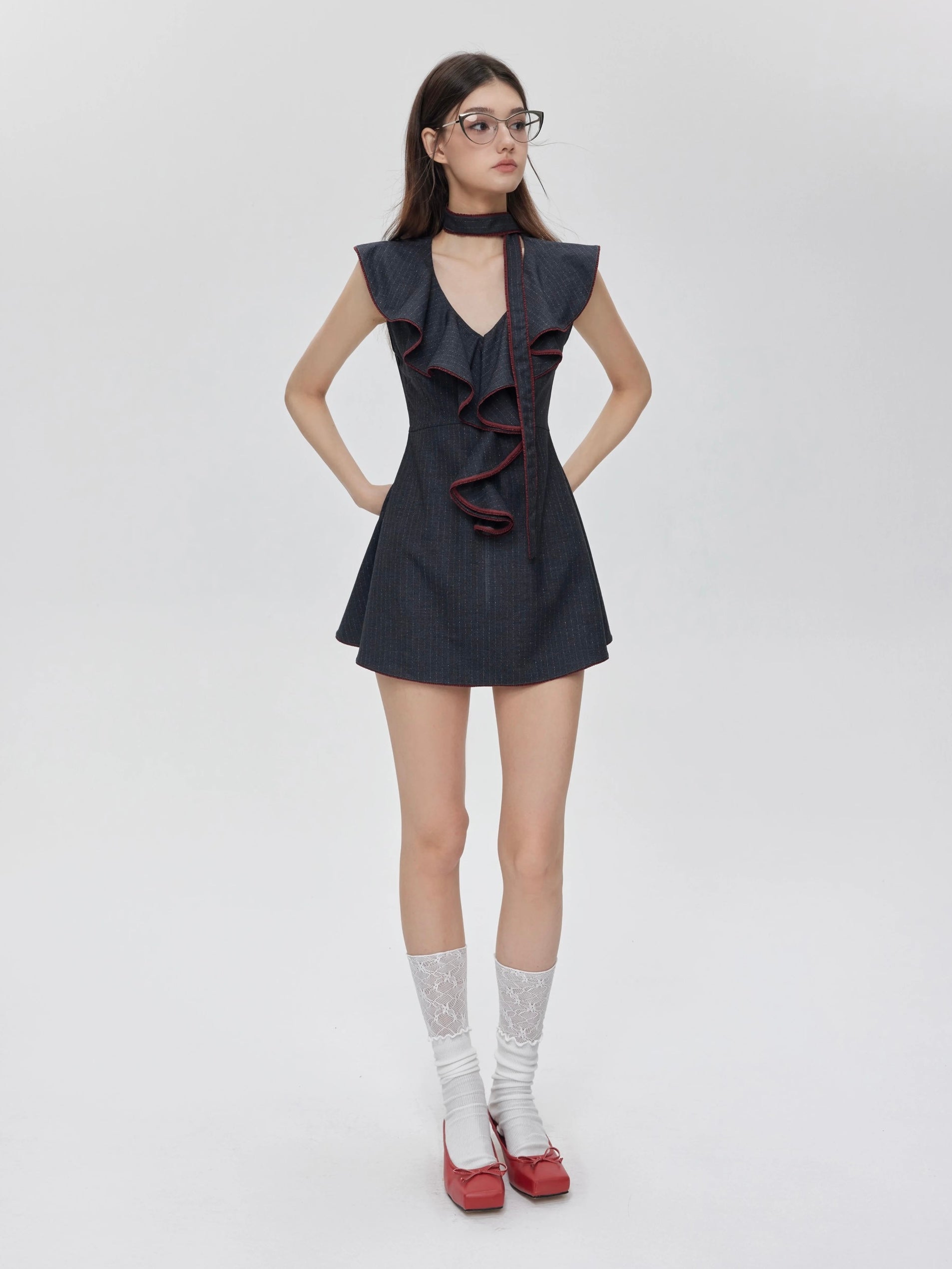 Get trendy with [Customizable] Campus Chic My First Suit Mini Dress - Dress available at Peiliee Shop. Grab yours for $49.90 today!
