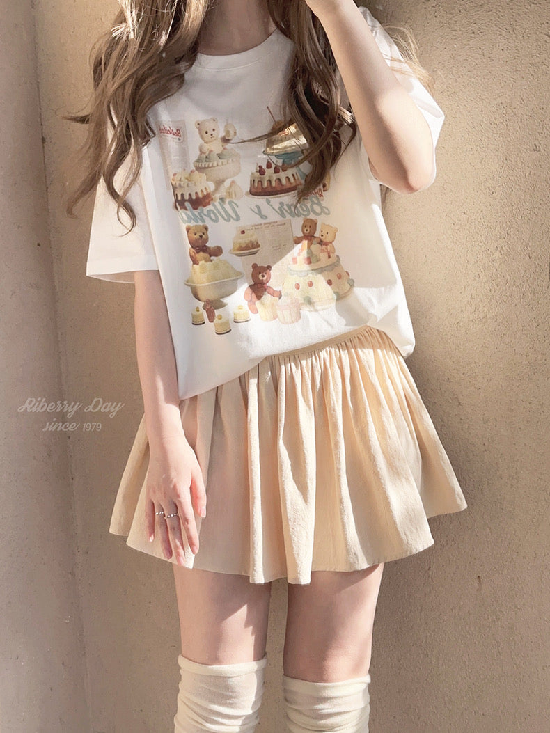 Get trendy with Doll Dream Cotton Mini Skirt with sweatshorts inside -  available at Peiliee Shop. Grab yours for $18 today!