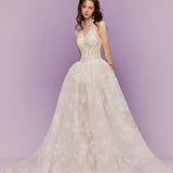 - Songe Atelier - Peach Flower Mist Wedding Bridal Dress Tailor Made