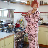 Sleepy Fairy Coral Fleece Leopard Bow Pajama Set