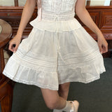 Pacific Position Freesia Memoir Antique Doll Coquette Core Linen Top and Skirt Set