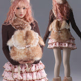 Rose Island Deer Core Polka Dots Sweatshirt Top