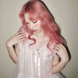 Get trendy with [August Unicorn] Rose romance transparent outer dress - Dresses available at Peiliee Shop. Grab yours for $75 today!