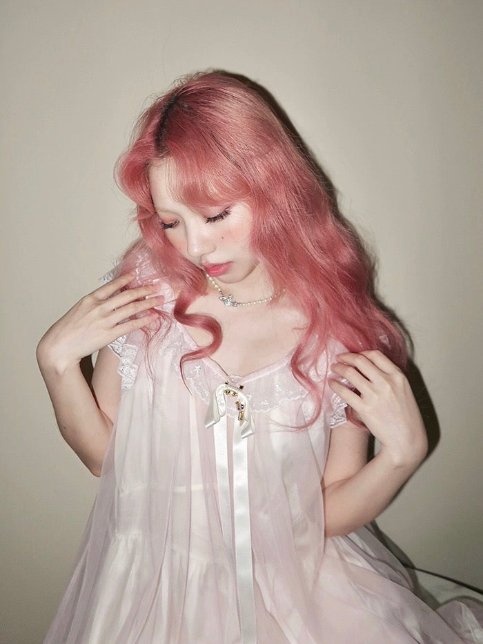 Get trendy with [August Unicorn] Rose romance transparent outer dress - Dresses available at Peiliee Shop. Grab yours for $75 today!