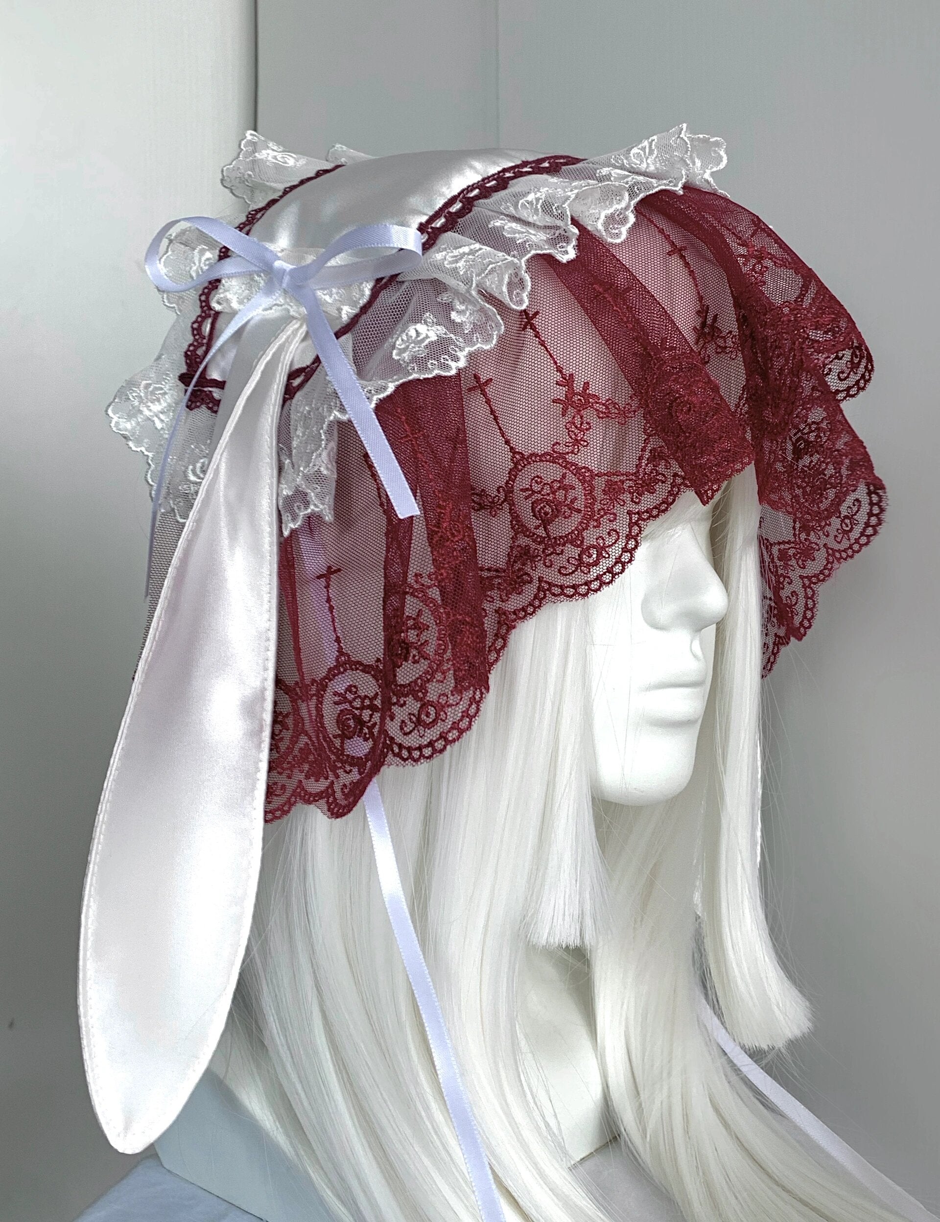 Get trendy with Wine Version Handmade Bunny Hat Headband -  available at Peiliee Shop. Grab yours for $21.90 today!