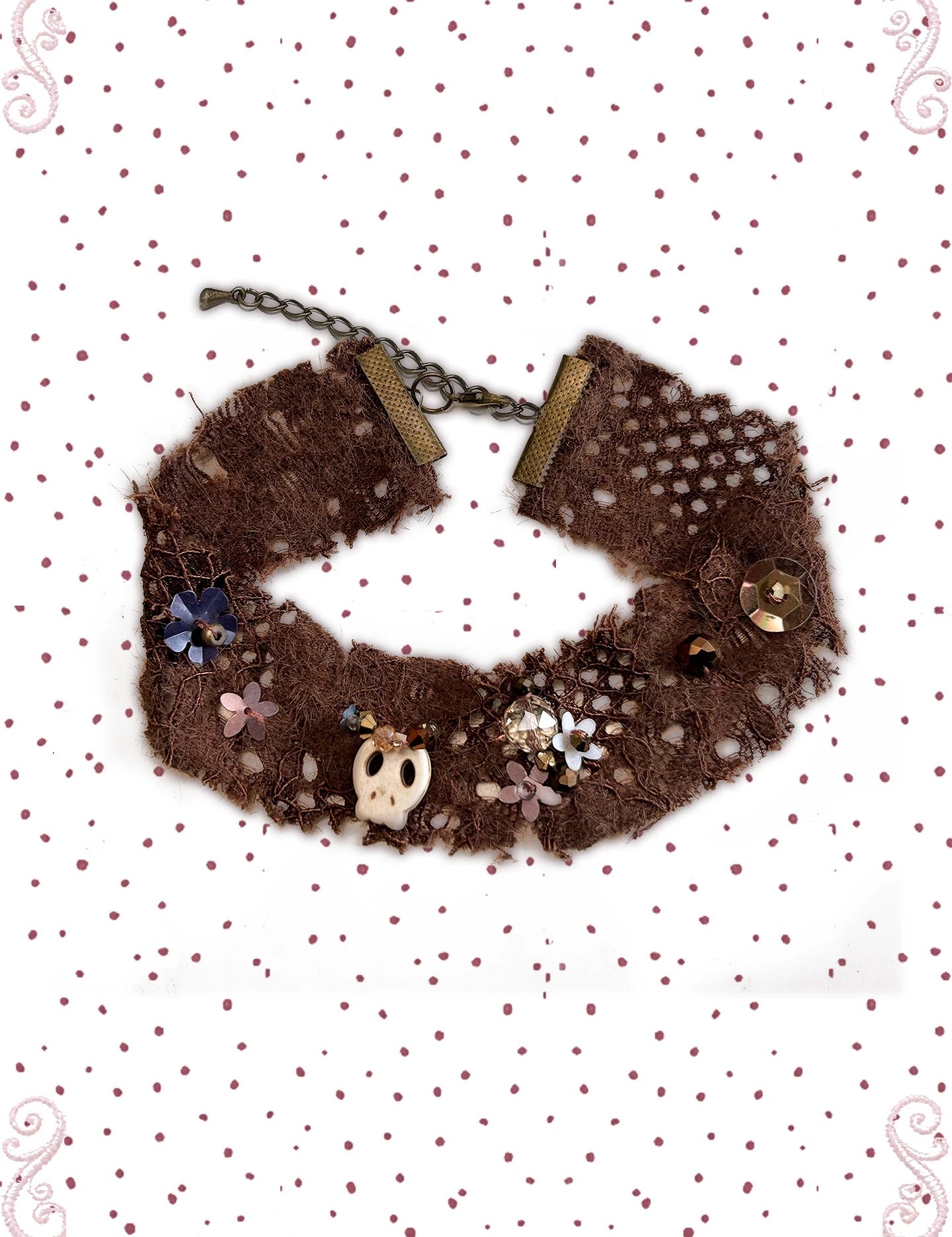 Rose Island Forest Tea Party Handmade Choker