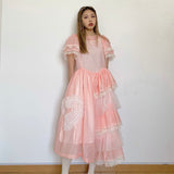 Get trendy with [August Unicorn] Strawberry shortcake lace midi dress - Dresses available at Peiliee Shop. Grab yours for $195 today!