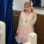 Get trendy with [August Unicorn] Rose romance transparent outer dress - Dresses available at Peiliee Shop. Grab yours for $75 today!