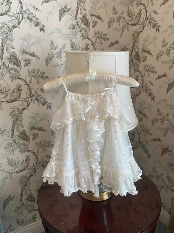 Rose Candy Summer Rose Cottage Morning Sweetie Lace Blouse and polka dots pants set