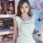 Get trendy with [Rose Island] Bunny dreams crop top -  available at Peiliee Shop. Grab yours for $26 today!