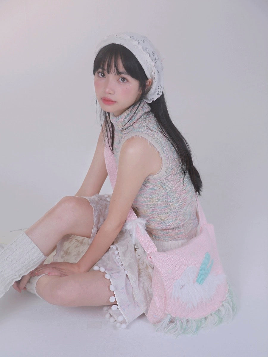 Get trendy with [Rose Island] Bunny Elf Crossbody Bag -  available at Peiliee Shop. Grab yours for $38 today!