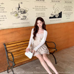 Get trendy with [Mummy Cat] Boîte à musique de ballet lace mini dress and cardigan set - Skirt Suits available at Peiliee Shop. Grab yours for $50 today!