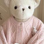 Get trendy with Angelic Sakura pink soft knitting sweater cardigan - Sweater available at Peiliee Shop. Grab yours for $25.50 today!